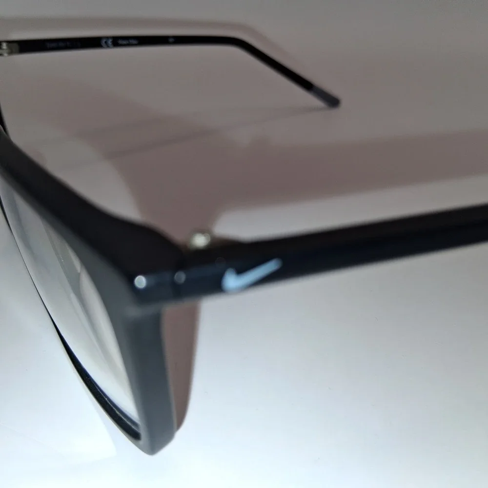 Nike Eyeglasses Frames 7253 008 Matte Black Rectangle Full Rim 55-16-145